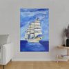 18068214592915888983_2048.jpeg White Sea Sailing Ship Standard Canvas