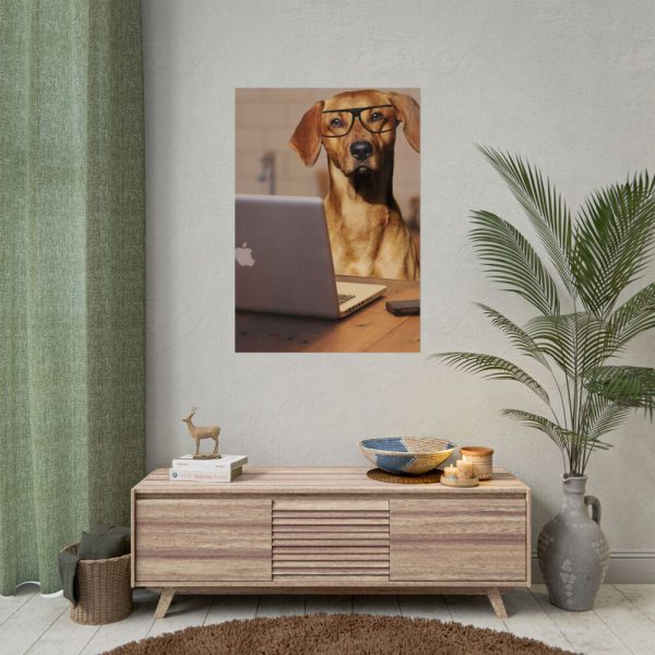 18145551386343846735_2048.jpeg Dog Using Laptop Computer Poster