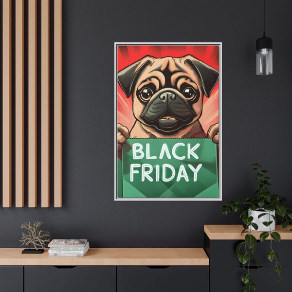 1887969330443469614_2048.jpeg Black Friday Dog With Bag Framed Canvas