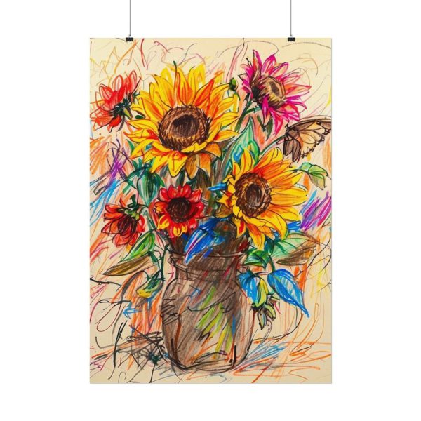 2120282788904385794_2048.jpeg Abstract Sunflower Sketch Art Print Poster