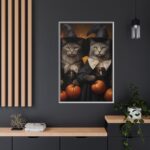Halloween Witch Cats Framed Canvas - Image 12