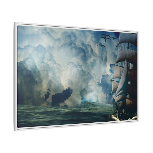 2169417661935032558_2048.jpeg Ship In The Sea Through Storm Framed Canvas