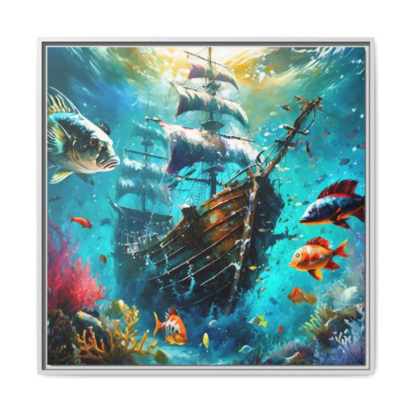 2238254742803058801_2048.jpeg Sunken Pirate Ship Art Framed Canvas