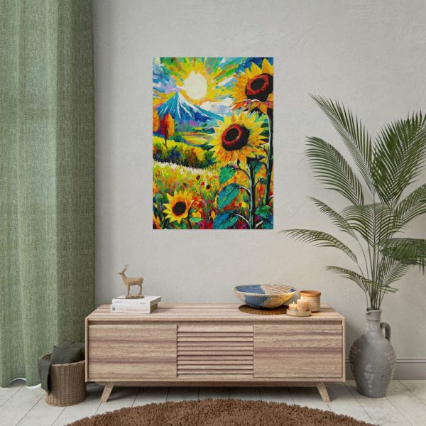 2239608452830302294_2048.jpeg Colorful Autumn Sunflower Field Art Poster