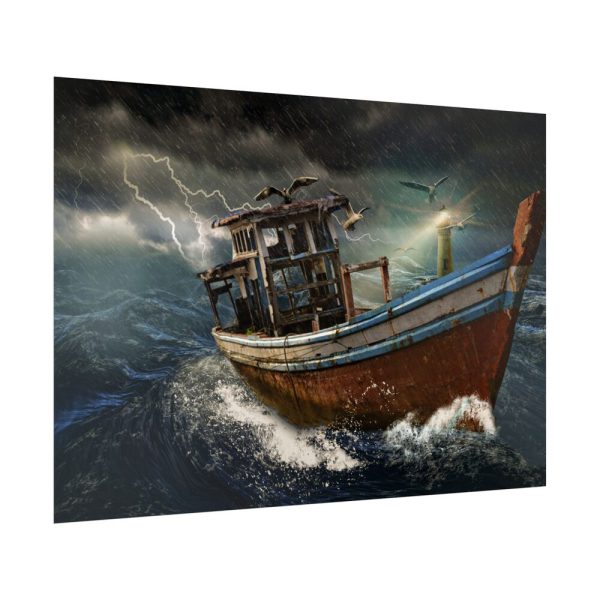 2313035463390487152_2048.jpeg Old Boat In Storm Poster
