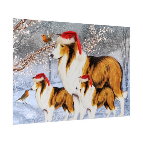 2383315723300017232_2048.jpeg Winter Collie Dog And Puppy Poster