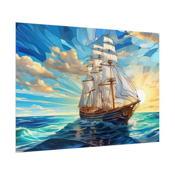 2516319650762372229_2048.jpeg Vintage Sail Ship Stained Glass Poster