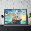 2544825028658140807_2048-1.jpeg Vintage Sail Ship Stained Glass Framed Poster