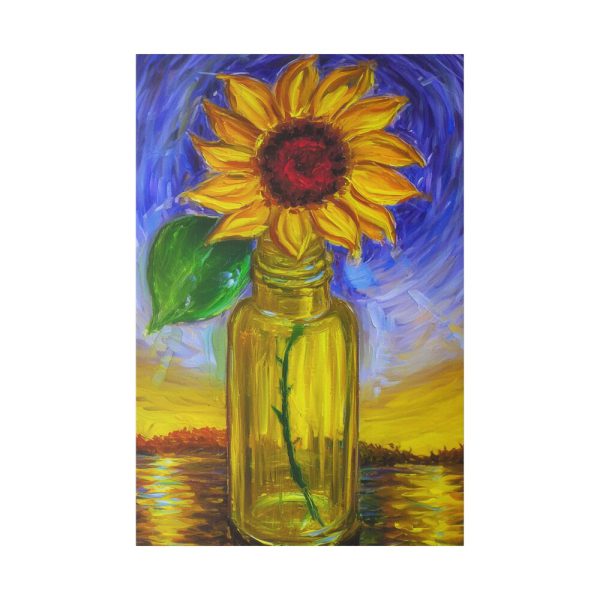 2588352914753428331_2048.jpeg Single Sunflower in a Bottle Standard Canvas