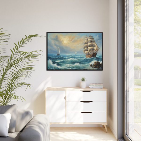2677985574051167627_2048.jpeg Vintage Sail Ship In The Ocean Framed Canvas