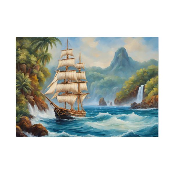 2862666119921819443_2048.jpeg Sail Ship Near Tropical Island Poster
