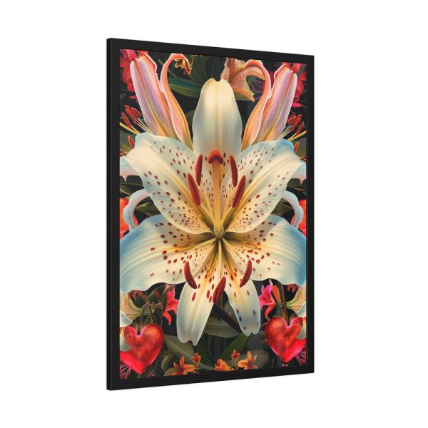 2928889534213717981_2048.jpeg Vintage Lily And Hearts Art I Framed Poster