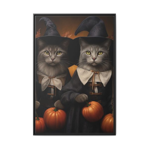 2941768343561185474_2048.jpeg Halloween Witch Cats Framed Canvas
