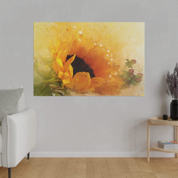 2987486132782350902_2048.jpeg Sunflower Watercolor And Splatter Standard Canvas