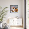 3341665170342563543_2048.jpeg Winter Collie Dog And Puppy Framed Canvas