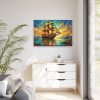 3351716606390805462_2048.jpeg Digital Art, Stained Glass Old Ship Framed Canvas