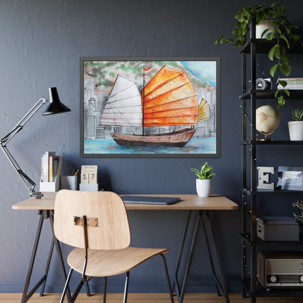 3425999672301196475_2048-1.jpeg Traditional Chinese Sailing Ship Framed Poster