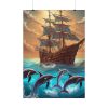 3470180792091741237_2048.jpeg Dolphins And Ship Art Print Poster