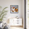 3490104014685806215_2048.jpeg Winter Collie Dog And Puppy Framed Canvas