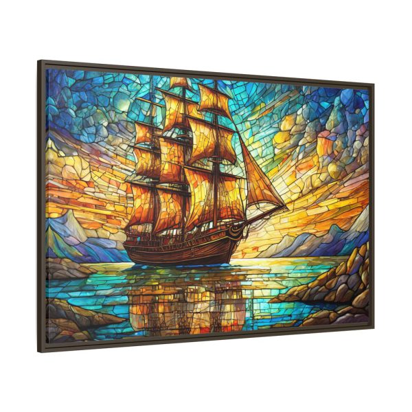 3659221777967914319_2048.jpeg Digital Art, Stained Glass Old Ship Framed Canvas