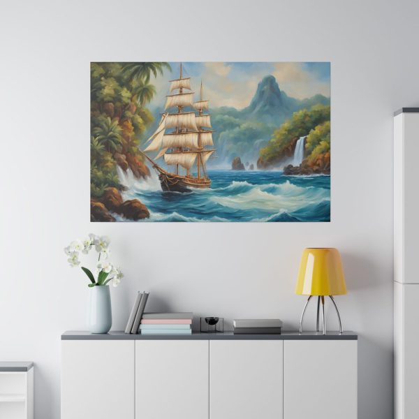 3683236403480960870_2048.jpeg Sail Ship Near Tropical Island Standard Canvas