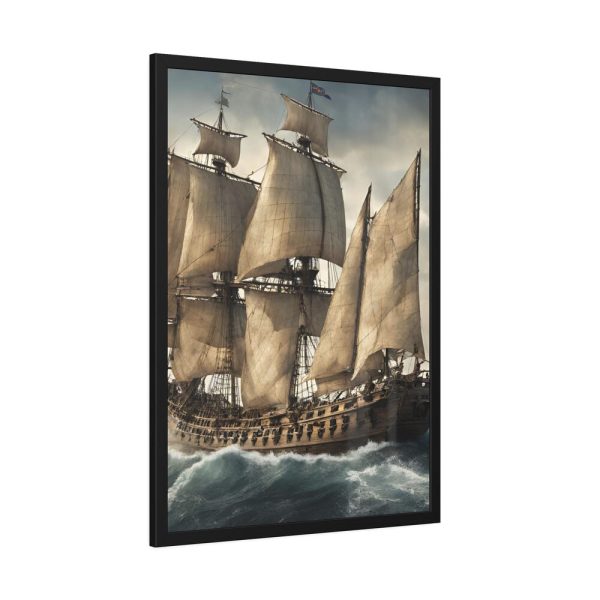 3697606012254580554_2048.jpeg Ancient Sail Ship In Ocean Framed Poster