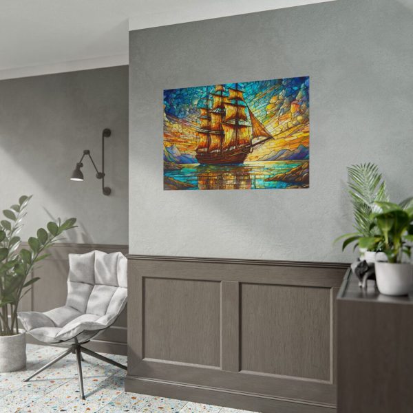 3758213410778153450_2048.jpeg Digital Art, Stained Glass Old Ship Poster