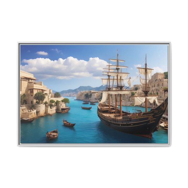 3764835805149706950_2048.jpeg Ancient City Harbor Framed Canvas