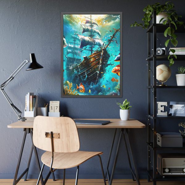 3860144146948067612_2048.jpeg Sunken Pirate Ship Art Framed Poster