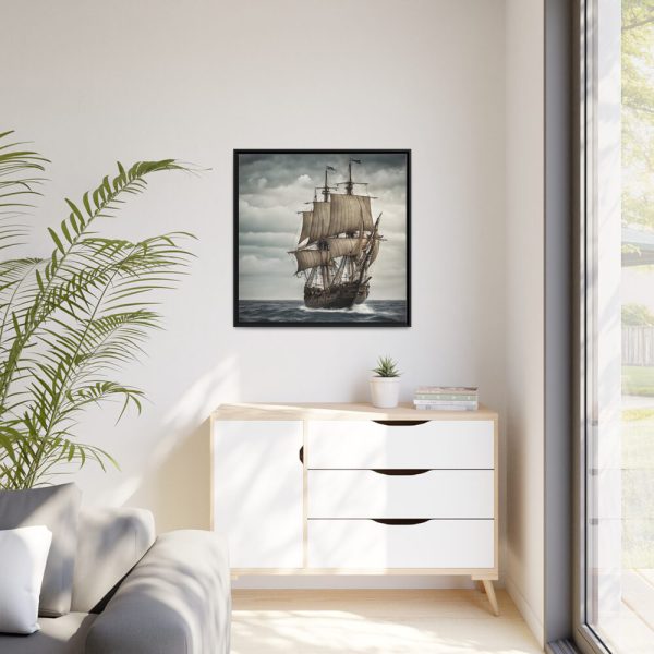 392799145736260925_2048.jpeg Ancient Sail Ship In The Sea Framed Canvas