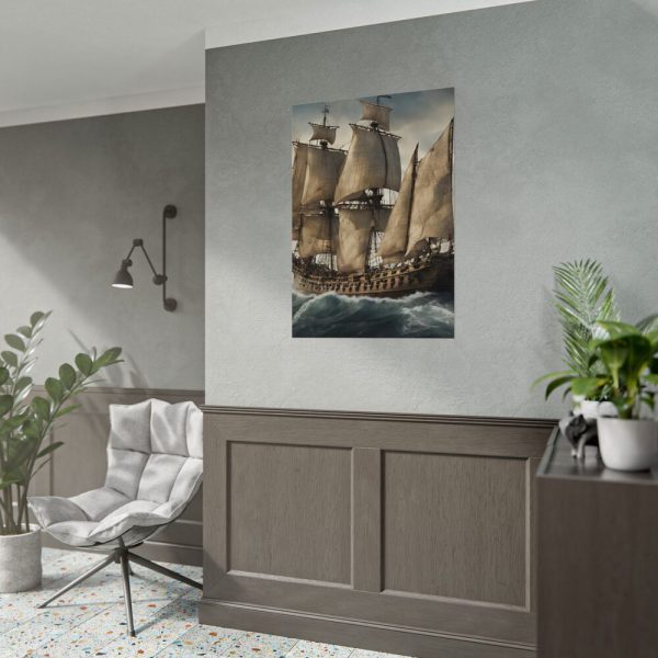 393468786416169028_2048.jpeg Ancient Sail Ship In Ocean Poster