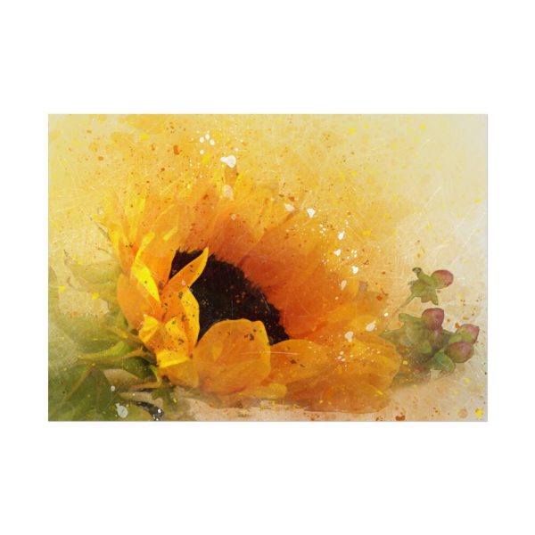 3952845904672472215_2048.jpeg Sunflower Watercolor And Splatter Poster