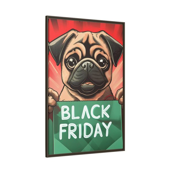 3990344670263531589_2048.jpeg Black Friday Dog With Bag Framed Canvas