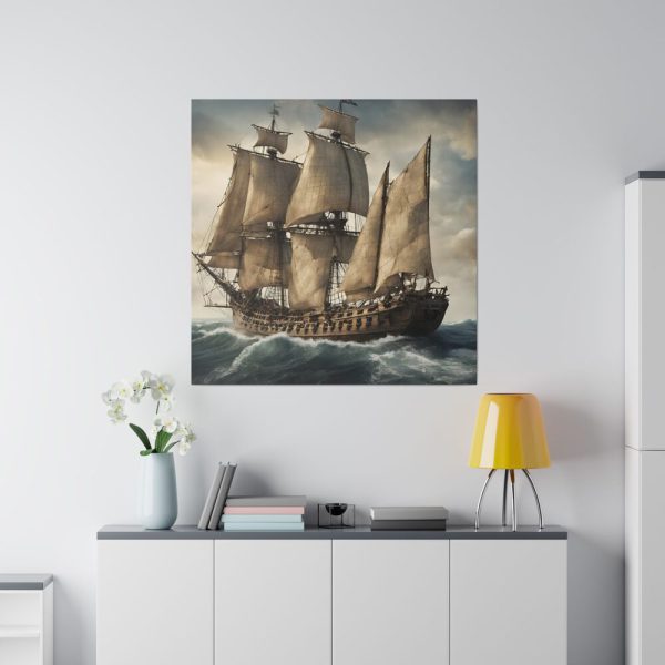 4018579849135044848_2048.jpeg Ancient Sail Ship In Ocean Standard Canvas