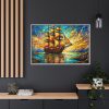 4063139158130837836_2048.jpeg Digital Art, Stained Glass Old Ship Framed Canvas
