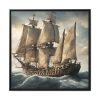 4163714000243450930_2048.jpeg Ancient Sail Ship In Ocean Framed Canvas