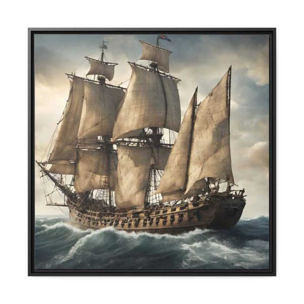4163714000243450930_2048.jpeg Ancient Sail Ship In Ocean Framed Canvas