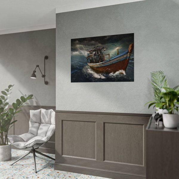 4176175056092718310_2048.jpeg Old Boat In Storm Poster