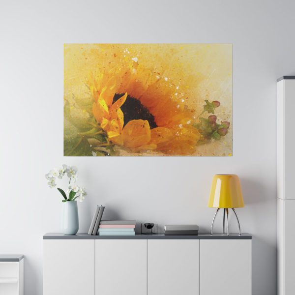 4253855054465785417_2048.jpeg Sunflower Watercolor And Splatter Standard Canvas