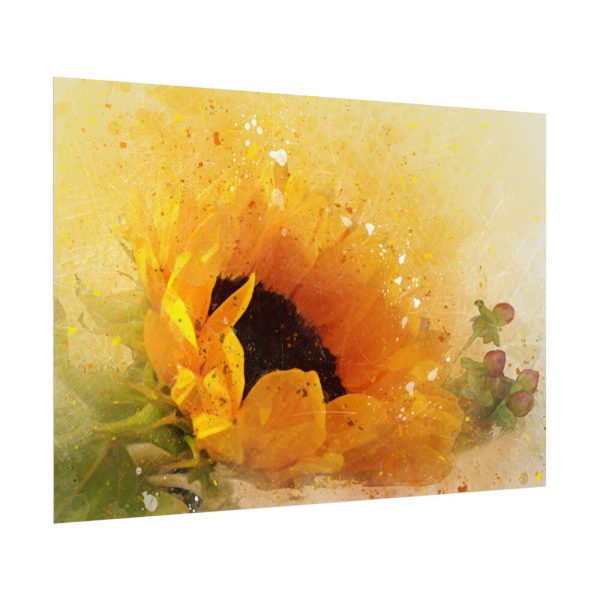 4284689950766755071_2048.jpeg Sunflower Watercolor And Splatter Poster