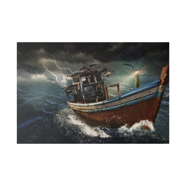 4512652680936418773_2048.jpeg Old Boat In Storm Standard Canvas