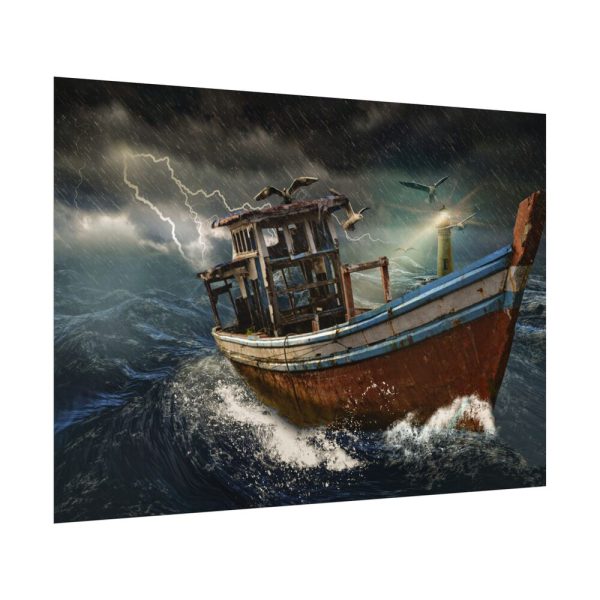 4631388328552368126_2048.jpeg Old Boat In Storm Poster