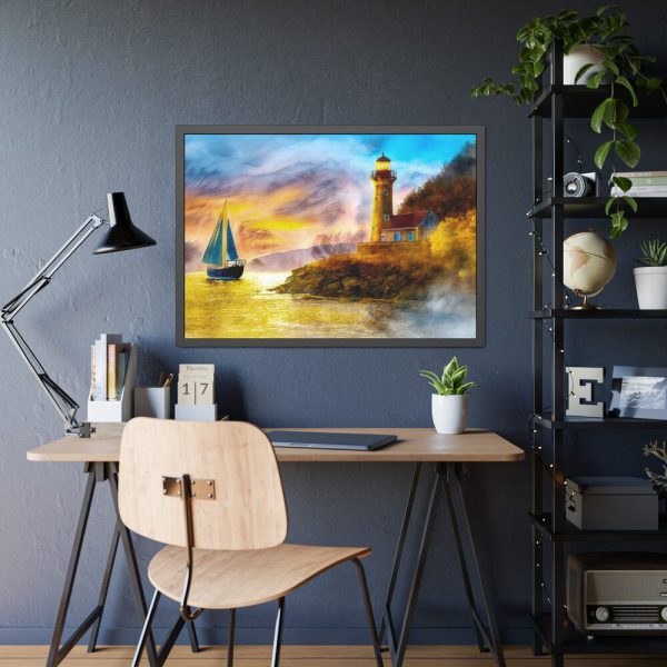 4632307438217451047_2048.jpeg Ship and Lighthouse Framed Poster