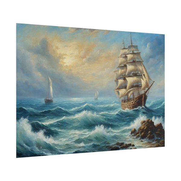 4663192648704853165_2048.jpeg Vintage Sail Ship In The Ocean Poster