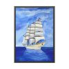 4672244426624835633_2048.jpeg White Sea Sailing Ship Framed Poster
