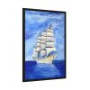 4679543080907327186_2048-1.jpeg White Sea Sailing Ship Framed Poster