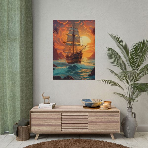 4699663667228184500_2048.jpeg Vintage Pirate Ship At Sea Art Poster