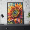 4703640986044946796_2048.jpeg Sunflower Mosaic Art Framed Poster