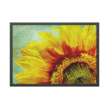 Sunflower Vintage Art Framed Poster