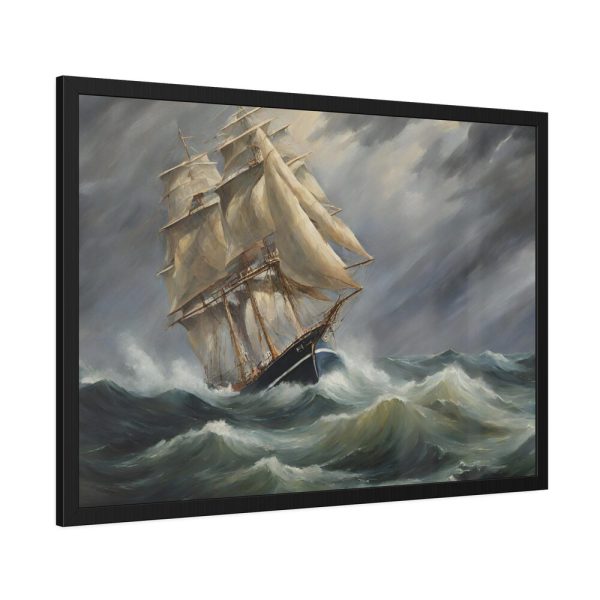 4751033841945509609_2048.jpeg Sail Ship And Stormy Sea Framed Poster